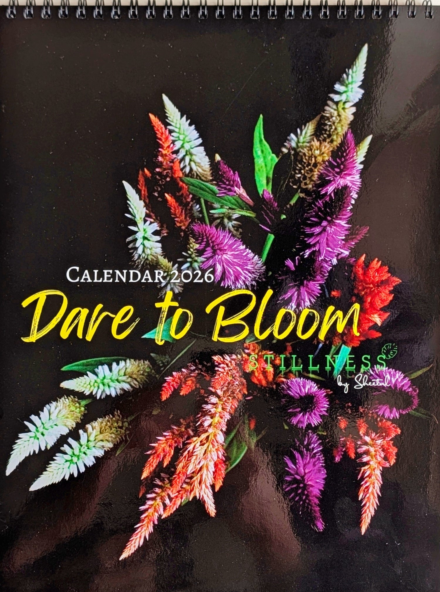 Calendar 2026 Dare To Bloom floral photography wall calendar
